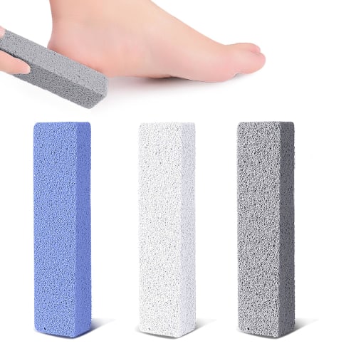 Heel Exfoliant, Heel Scraper, Glass, Foot Pumice Stone for Calluses and Calluses On Feet and Heels, 3-pack, Unisex