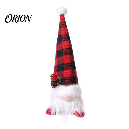 Christmas Gift Ideas Gnome Figurine, Snowflake Knit Hat LED Light Up Rudolph Tree Decorations Doll, Nordic Noel Plush Ornament for Home, Festive Party