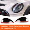 Headlight Brow Trim Pair for Listed F55 F56 F57 Models, Left Right Accent Covers with Adhesive Backing and Coated Finish