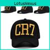 Cr7 Bestickte Baseballkappe mit 3D-Stickerei Verstellbare Größe Lässiger Stil für Männer und Frauen