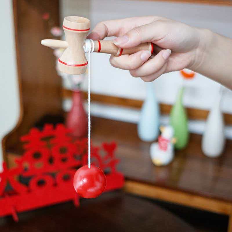 Beginner Kendama Wooden Ball and Cup Game Hand Eye Coordination Sport Toys for Kids Teens Boys Girls Party Favors Gifts 6