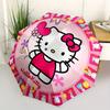 1pc Hello Kitty Circular Design Umbrella with Plastic Handle,Suitable for All Seasons Home Travel Outdoor UmbrellaSanlio053
