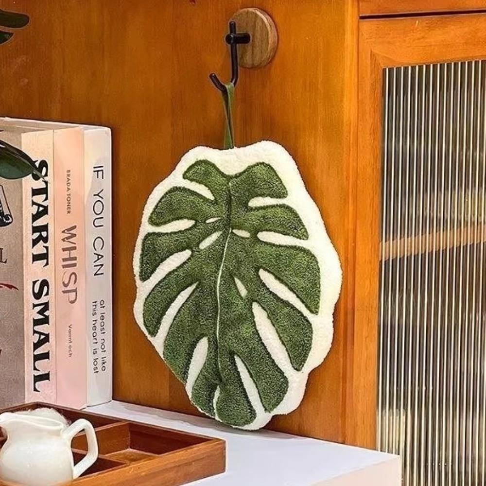 Cartoon Leaf Kitchen Handkerchief Absorb Water Cleaning Cloth New Hand Towel  Kitchen
