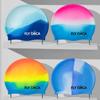 Gradient Silicone Swim Cap High Elasticity Waterproof Swimming Hat For Adults Pool Beach Water Sports