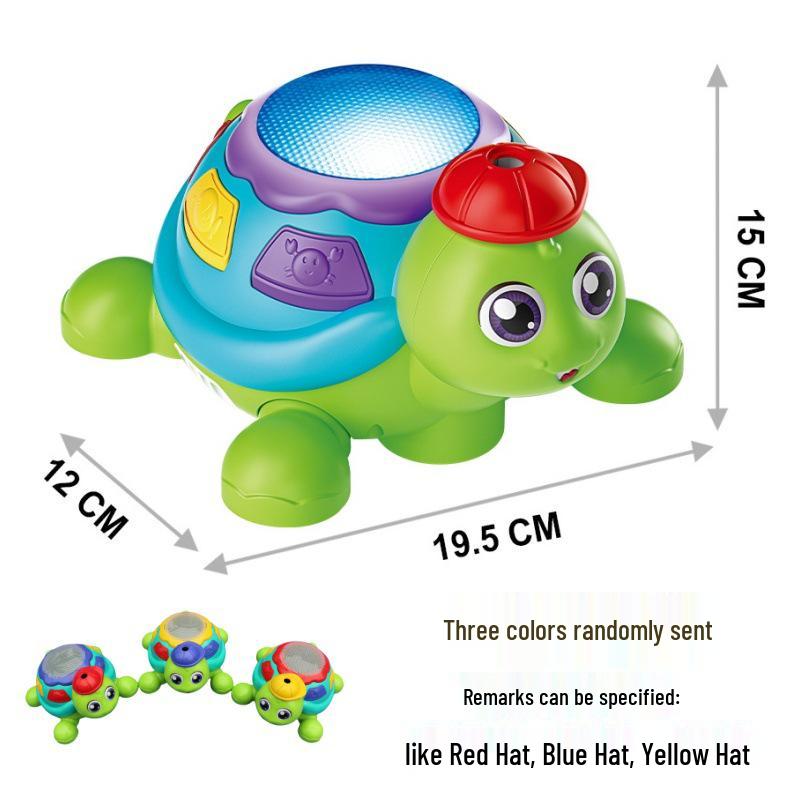 Adorable Electric Blowing Turtle: Children's Educational Light-Up Toy for Birthdays & Kids' Day