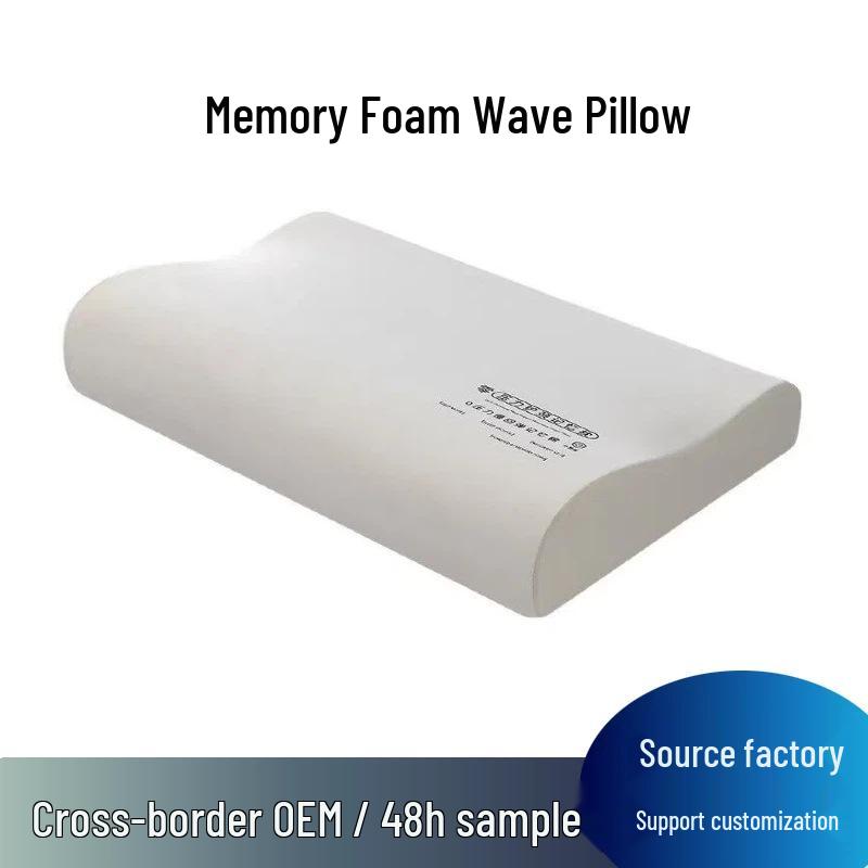 Ergonomic Wave Memory Foam Neck Pillow with Zero Pressure Recovery