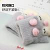 Xuehuaxiu children's thermal gloves cute cartoon baby toddler half finger bag knitting wholesale children's models