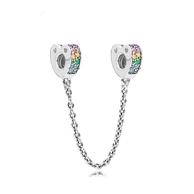 Heart Safety Chain Beads 