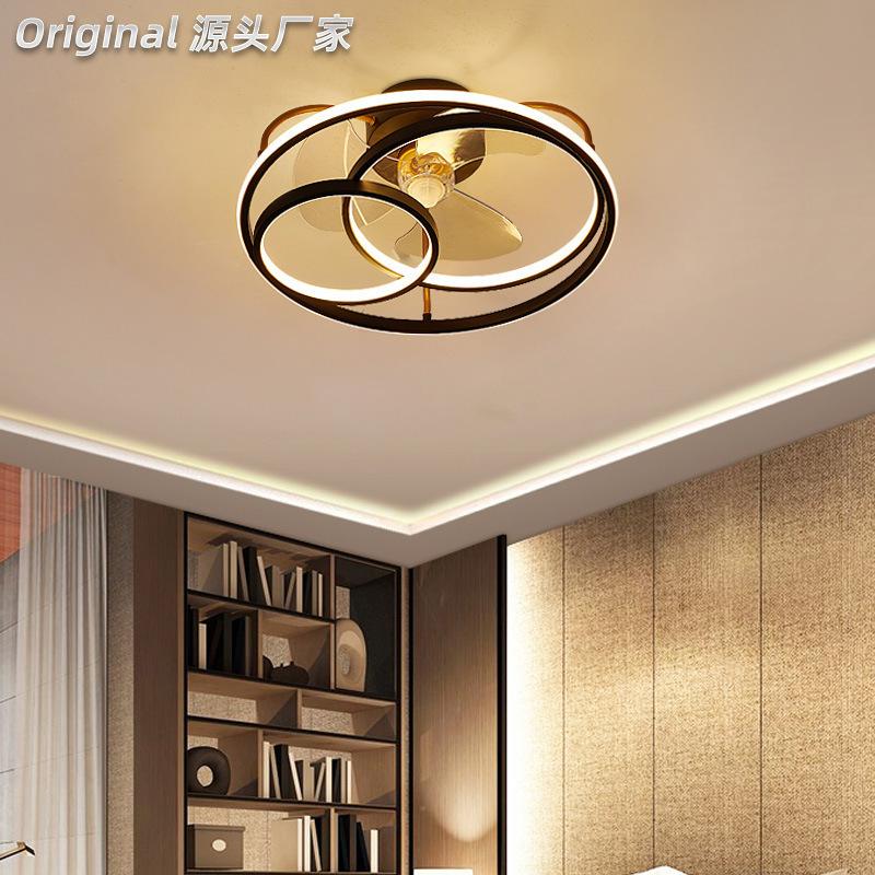 Modern simple LED Ceiling Fan Lamp with remote control Dining Room Bedroom Lamp Silent ceiling Fan light fixture Indoor lighting