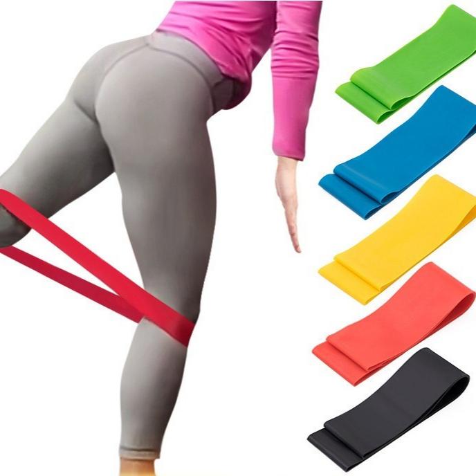 1pc Yoga Tension Belt Fitness Elastic Belt Resistance Belt Squat Butt AIDS Tension Ring Stretching Exercise Strap Belts