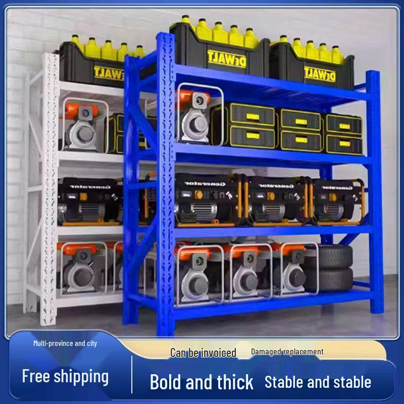 Heavy-Duty Multi-Layer Floor-Standing Storage Shelf for Warehouse and Home