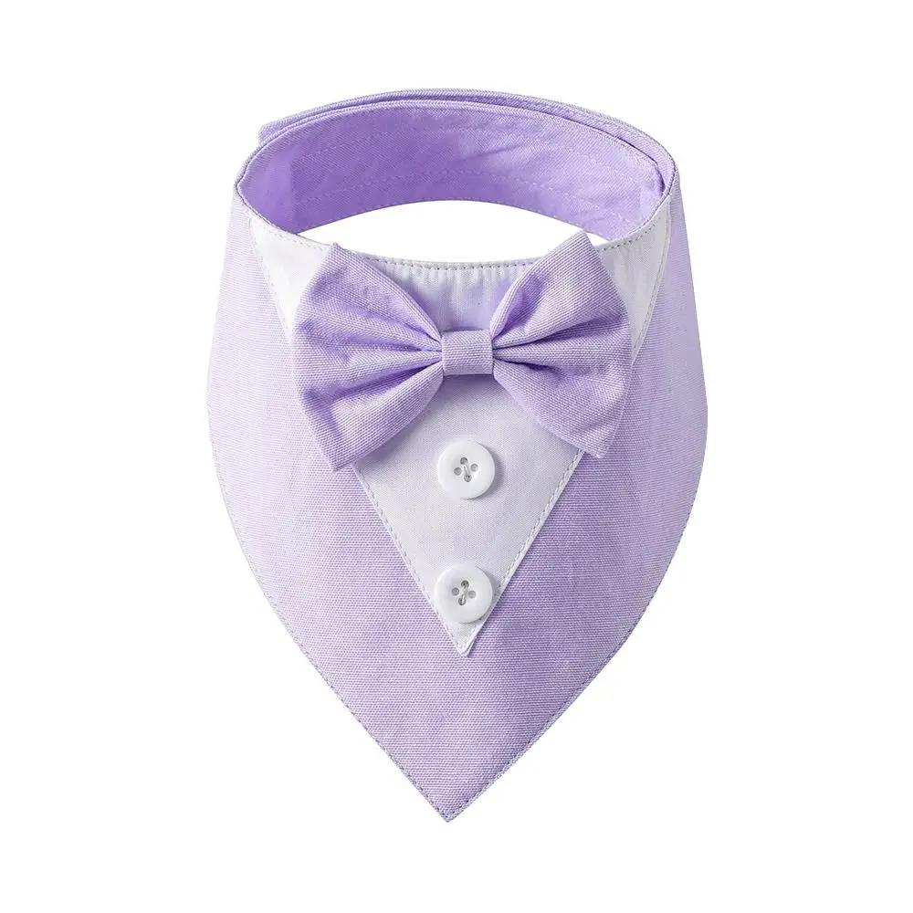 Formeller Britischer Hochzeitsanzug für Haustiere Gentleman Schal Fliege Kragen Hund Dreieckstuch Sabbertuch Haustier Dekoration Zubehör