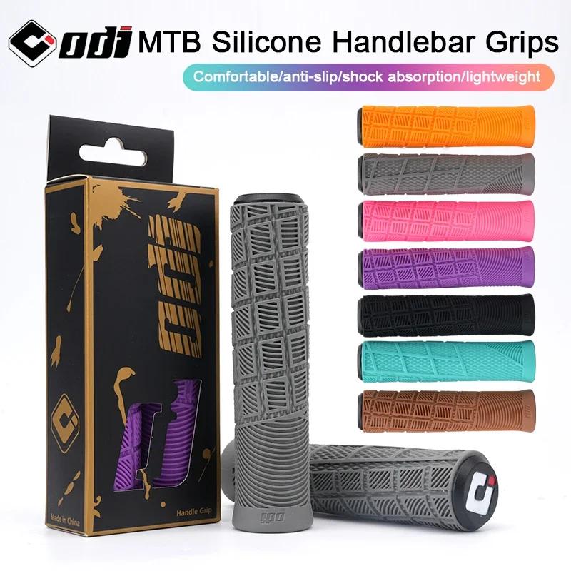 Odi Silicone Bicycle Grips Mtb Bike Handlebar Cover Anti-Slip Mountain Bike Folding Balance Bmx Dh Handle Grips Cycling Parts Professional Grade
