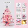Mini Pink Christmas Tree Set: 45cm & 60cm Desktop Holiday Ornaments.