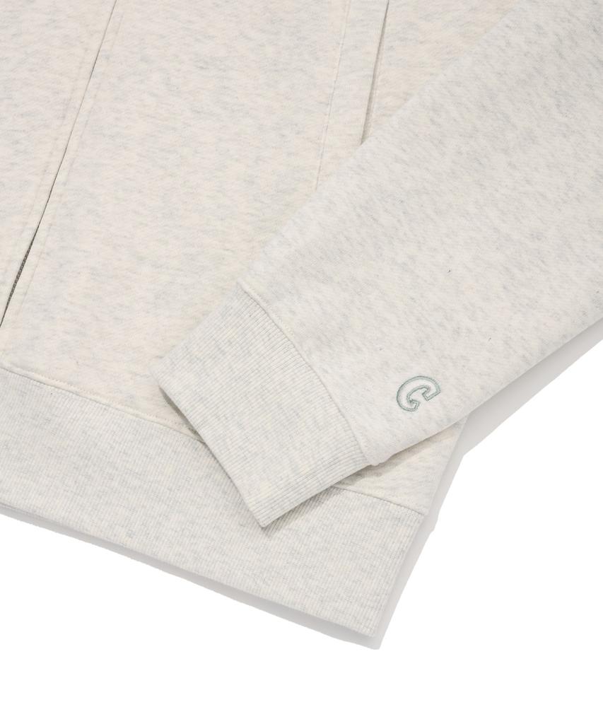 COVERNAT Small Authentic Zip-Up Hoodie Oatmeal