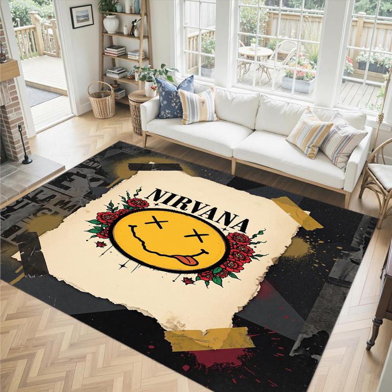 Nirvana Design Crystal Velvet Carpet Cozy Non?Slip Printed Rug For Bedroom Living Room Entrance