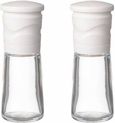 Kyocera Mill 90ml Set of 2 White Ceramic Salt Pepper Crystal Salt Rock Salt Pepper Spices Japanese Pepper Seasoning Container Coarseness Adjustment