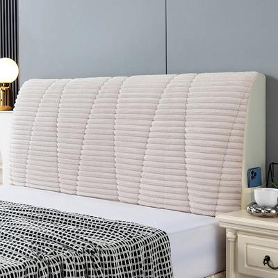 All-inclusive Winter Thicken Quilted Bed Head Cover Soft Velvet Headboard Cover Bed Backrest Bed Back Dust Protector Cover