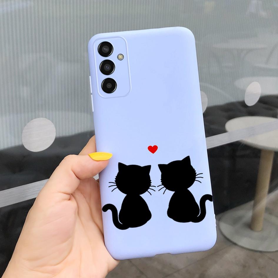 For Samsung M13 Case SM-M135F M 13 Cover Cute Cartoon Love Heart Butterfly Bumper For Samsung Galaxy M13 4G Soft Silicone Fundas