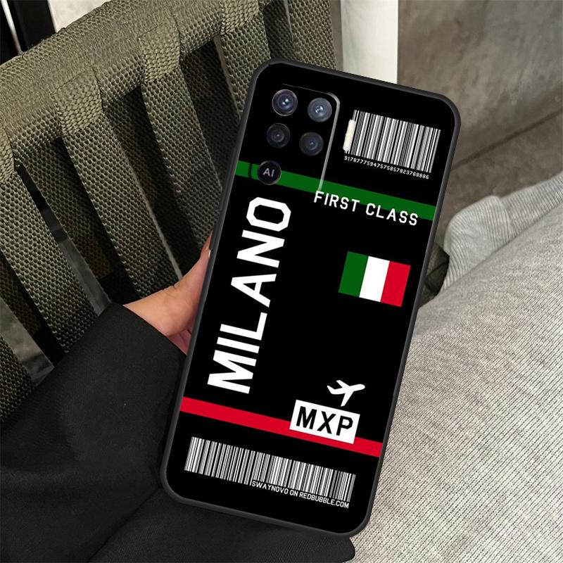 Boarding Pass Plane Ticket Case For Oppo A78 A98 A80 A40 A60 A18 A38 A58 A15 A17 A77 A74 A94 A54 A57S A16 A76 A96 Cover
