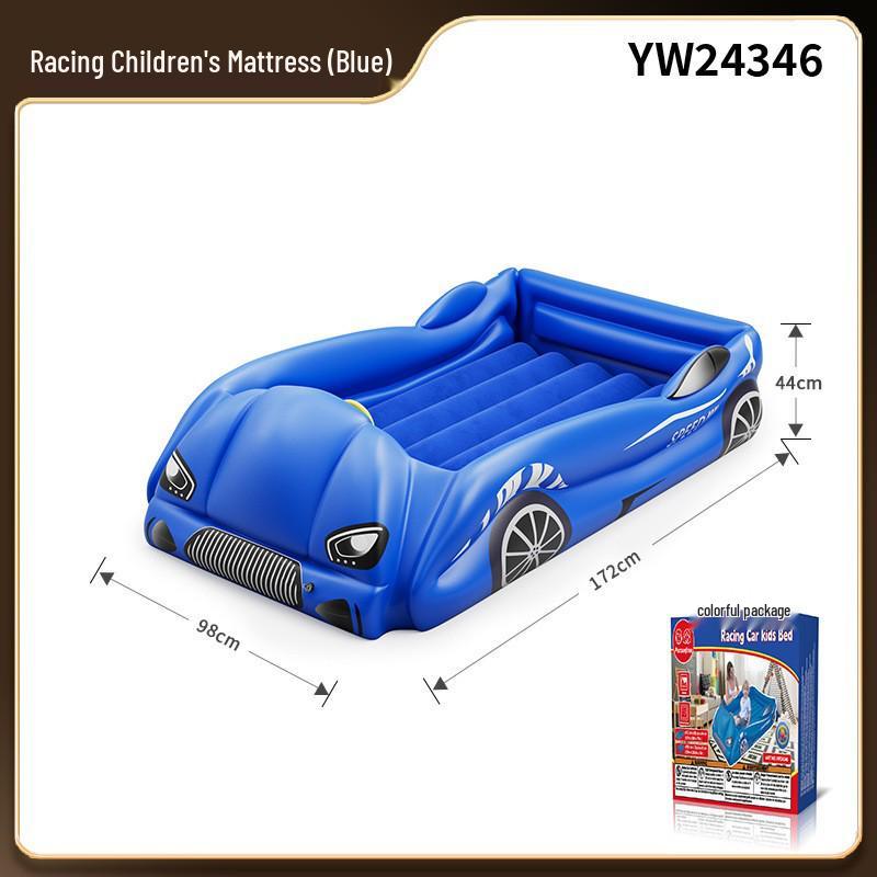 Pursuefree Inflatable Racing Car Mattress for Kids - Indoor & Outdoor Use