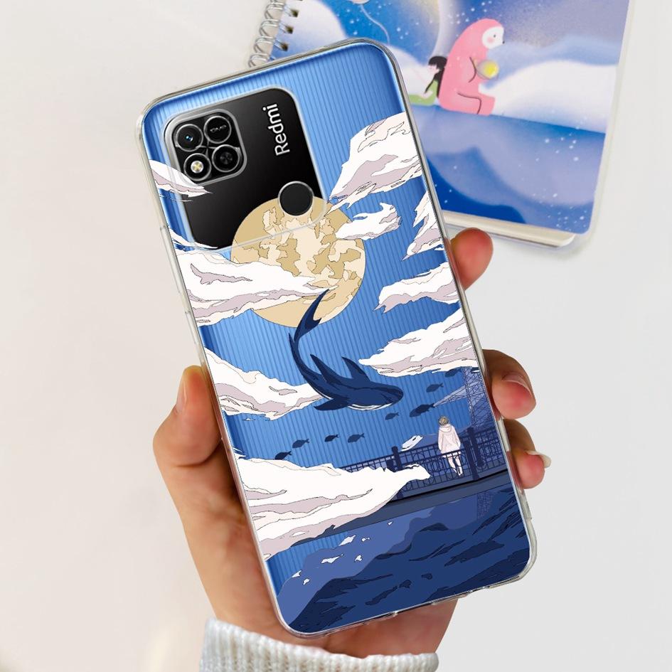 For Xiaomi Redmi 10A Case New Fashion Flower Butterfly Transparent Silicone Cover For Xiomi Redmi 10A Funda Redmi10a 10 A Bumper
