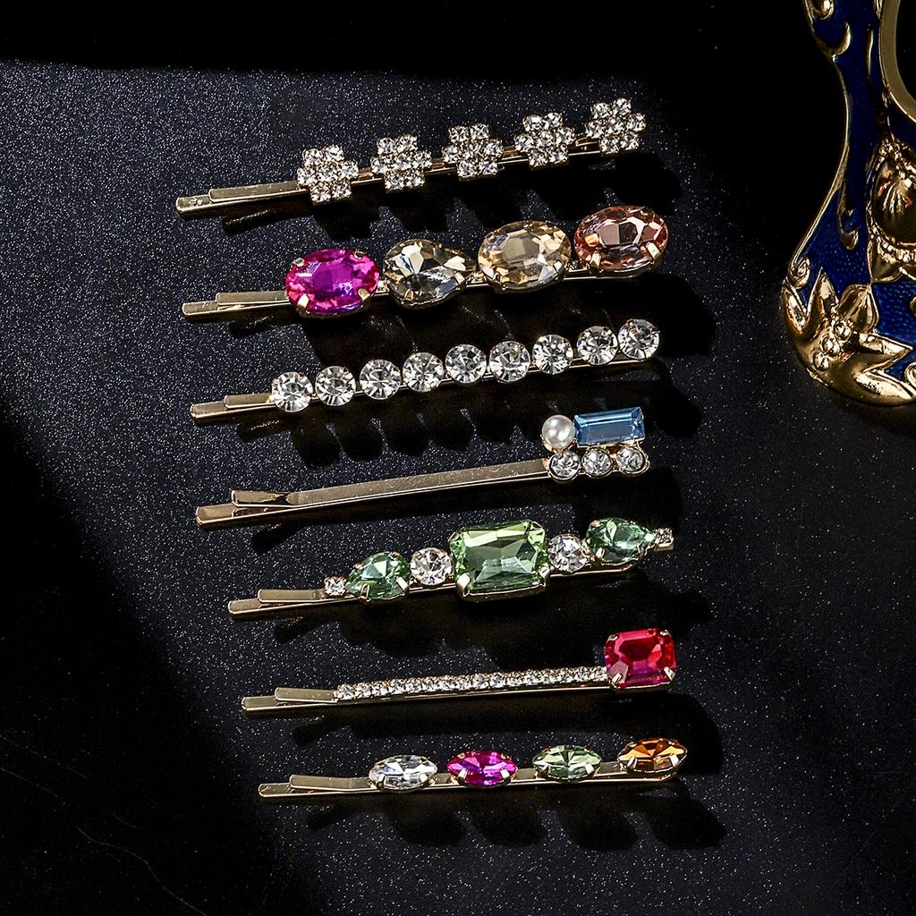 Upscale Luxurious Crystal Zircon Hair Clip Temperament Elegant Wild Hair Pins Leisure Prom Street Beat Personality Retro Hair