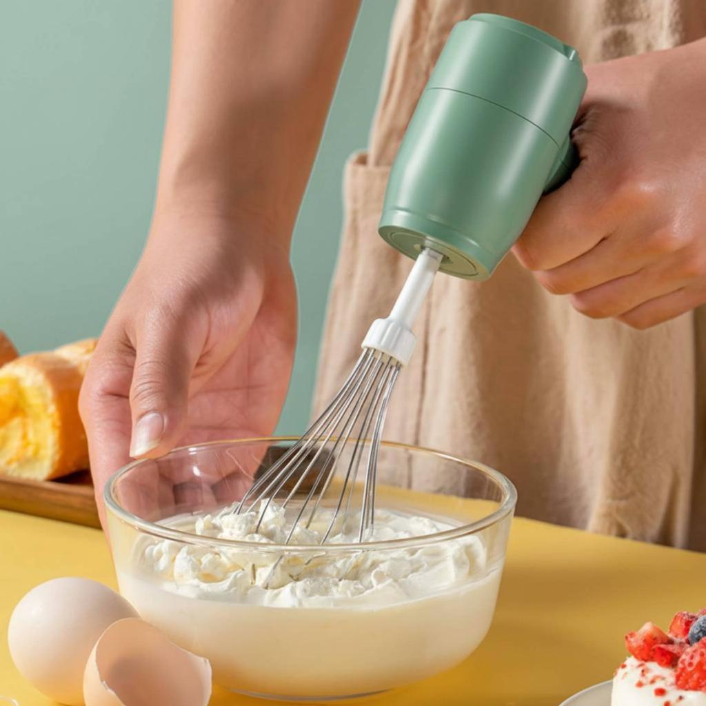 Electric Egg Whisk Whisk Portable Mini Electric Mixer Stand Base Mixer Type-C Charging Handheld Egg Whisk Beater 3-Speed Control