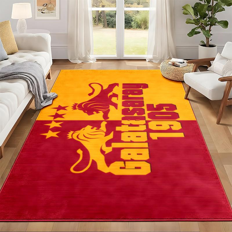 Galatasaray Teppich Fußmatte für Wohnzimmer oder Schlafzimmer Schutzmatte unter Stuhl Bürodekoration Weihnachtsgeschenk Geburtstagsgeschenk