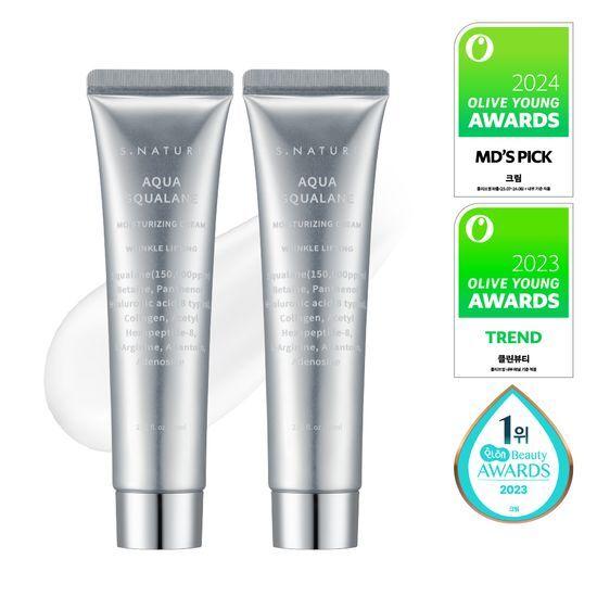 S.NATURE Aqua Squalane Moisture Cream 60ml Double Promotion