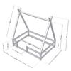 Lit cabane enfant NAKANA 120 x 190 vert sauge