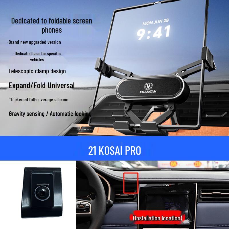 Foldable Mobile Phone Holder for Changan Eado/Deep Blue/Ounuo/CS55/Benben/CS75/Coser/Oshan Vehicles