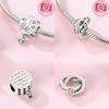 Authentic Mothers Day Pink Heart Mom Charm Bead Charms Compatible With Copper Bracelets Women Jewellery Diy Fine Material Making Up