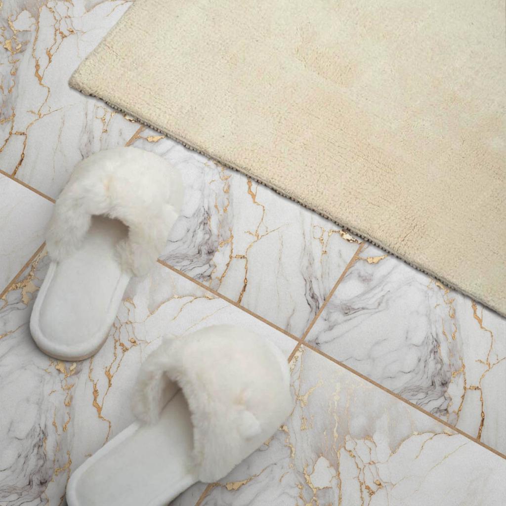 Dekoracyjne Kafelki Winylowe Podłogowe Elegancki Marmur Z Żyłkami 20X20X20 Cm