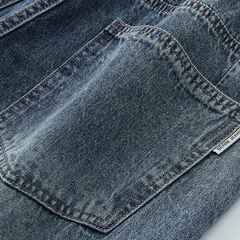 Jeanswest Men's Spring Autumn Loose Straight-Leg Outdoor Jeans