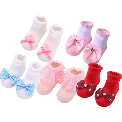 5 Pairs/lot Newborn Baby Socks Infant Cotton Socks Baby Girls Lovely Short Socks Clothes Accessories For 0-6,6-12,12-18 Month