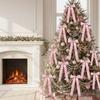 Faux Pearl Bowknot Banner Hanging Pendant Reusable Bow Beaded Garland  Birthday Decor