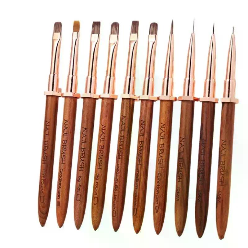 Sandalwood Nail Art Brushes Pen Rack Design Painting Nail Design Pen Detail Brush Drawing Tool Manicure Pen