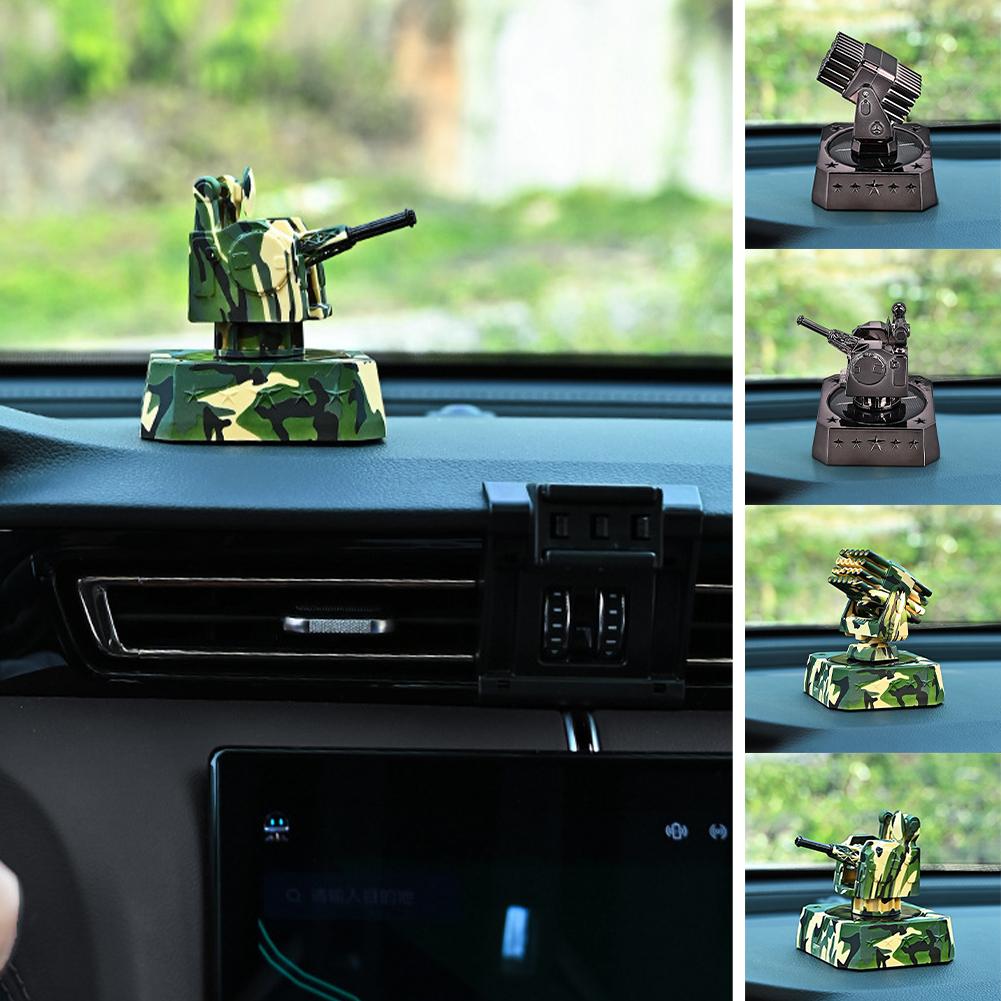 Solar Powered Rotating CIWS Model Car Air Freshener, Cool Style Automatic Car Perfume Decor, Novelty Gift for Men W3J4