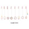Book Clips Marker of Page Book Tag Pagination Mark Peach Heart Metal Bookmark Pendant Bookmark