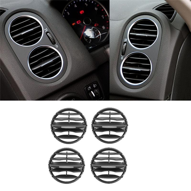 Precise 4Pcs Car Dashboard Left Right A/C Air Outlet Grille 5Nd819703 For Vw Tiguan 2010-2017 Round Air Outlet Grille