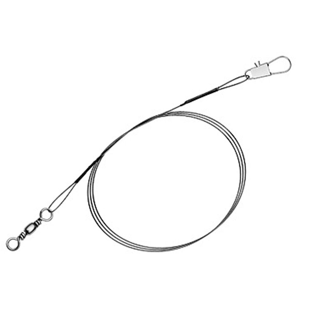 

10 шт. Рыболовный крючок, рыболовная леска с грузилом, вертлюжки, рыболовный стальной трос, портативная безопасная застежка Black-15cm