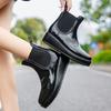 Fashion Chelsea Mid-tube Rain Shoes Women's Elastic Rain Boots Martin Boots Non-slip Water Boots Rain Boots Cover Shoes