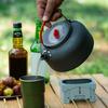 Thickened Camping Stove Solid Fuel Stove for Hiking Camping Picnics Foldable Solid Alcohol Stove with Wind Deflector