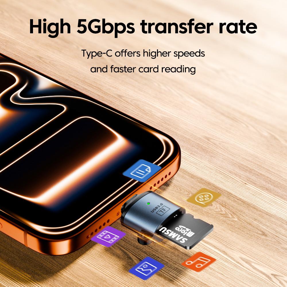 Xiaomi USB 3.0 Card Reader Type C TO TF card Reader usb adapter High Speed Cardreader TF Memory card For iPhone PC Laptop Accessories