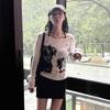 American Retro Style Puppy Print Off-Shoulder Sun Protection Long-Sleeve T-Shirt for Women Early Autumn One-Shoulder Top