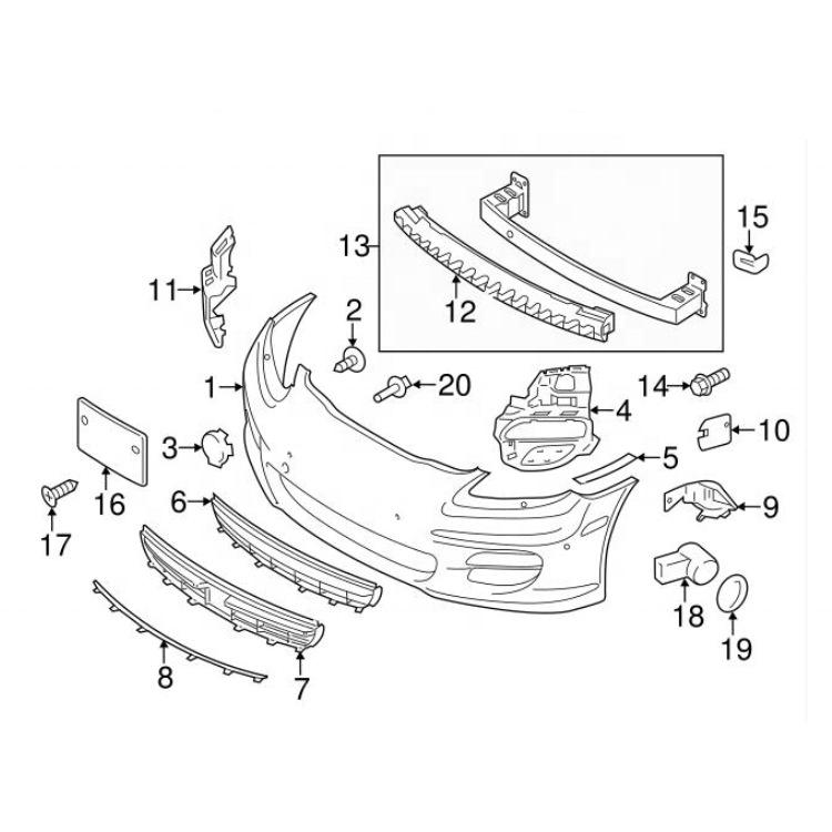 Fog Light Grille for 970 Model (2009-2013) - 970505563031E0/970505564031E0 Compatibility