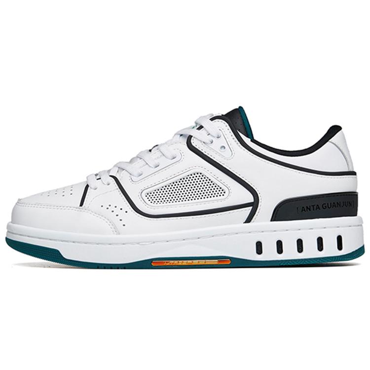 New Anta Champion Series Low Top Skateboard Shoes Men's White Black Green 112218011A-2