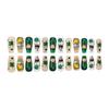 24 Pcs Saint Patricks Day Press On Nail Glossy False Nail Shamrocks Acrylic Nail Medium Ballerinas Stick on Nail