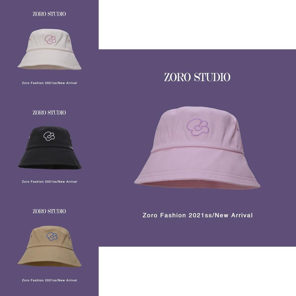 Sweet Embroidered Floral Cotton Bucket Hat For Women Breathable Short Brim Design
